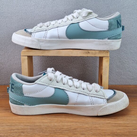Nike Blazer \'77 Jumbo Low Men\'s 9 Sneakers White Teal Leather DN2158-101 Summit main image 8